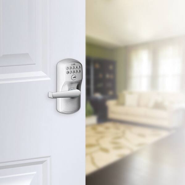 Shop Schlage Fe595 Ply Ela Plymouth Keypad Entry Door Lever Set