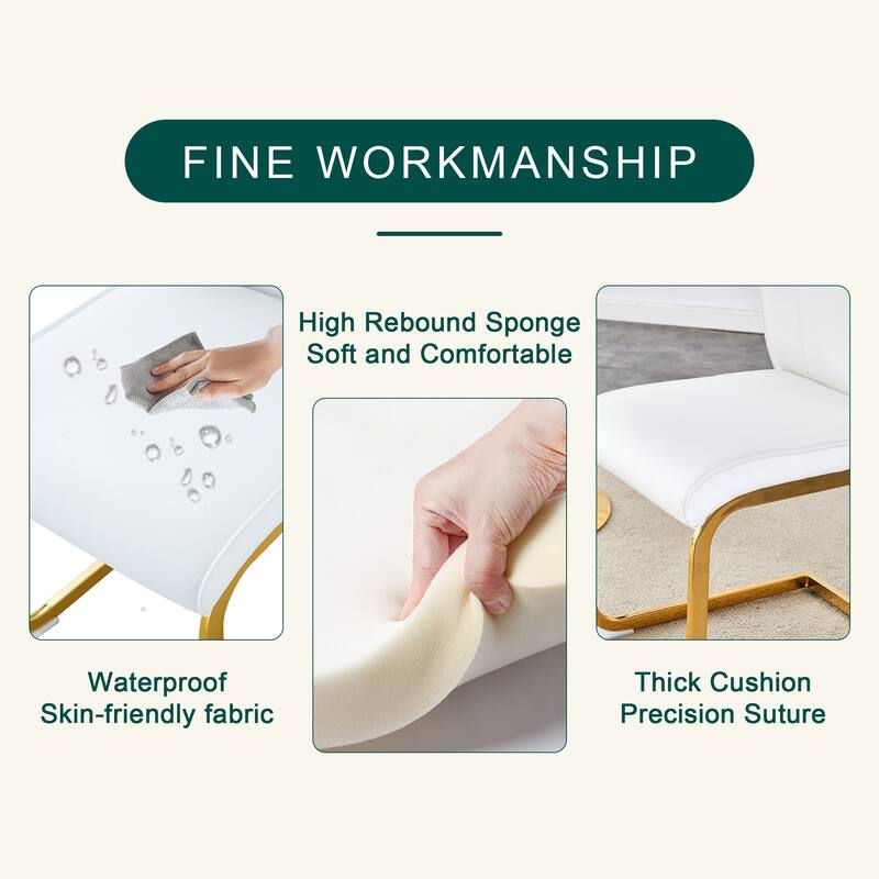 Modern 5-Piece Dining Set with White Marble Pattern Table and 4 PU Upholstered Chairs - Perfect for Small Spaces