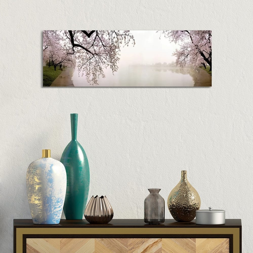 iCanvas "Cherry blossoms at the lakesideWashington DC, USA" by Panoramic Images Canvas Print