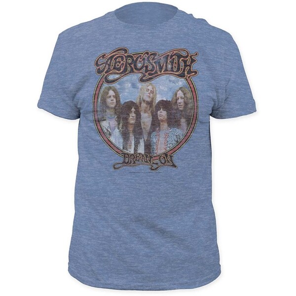Aerosmith Dream On Heather T Shirt Color Blue Aerosmith Dream On Heather T Shirt Color Blue Size Large