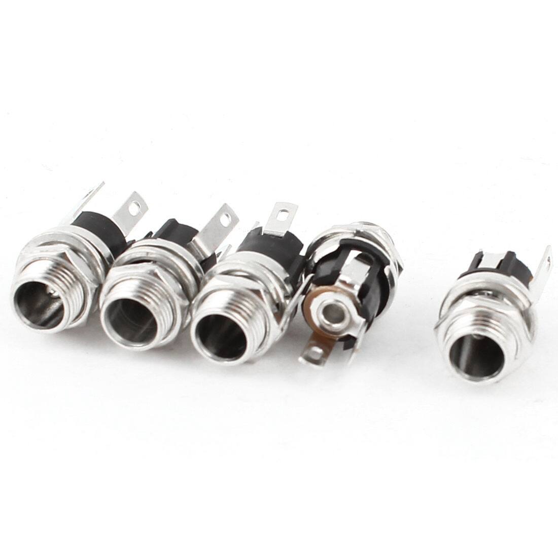 5pcs 5 5mm X 2 1mm Dc Power Jack Socket Metal Panel Mount Connector Overstock 25523889