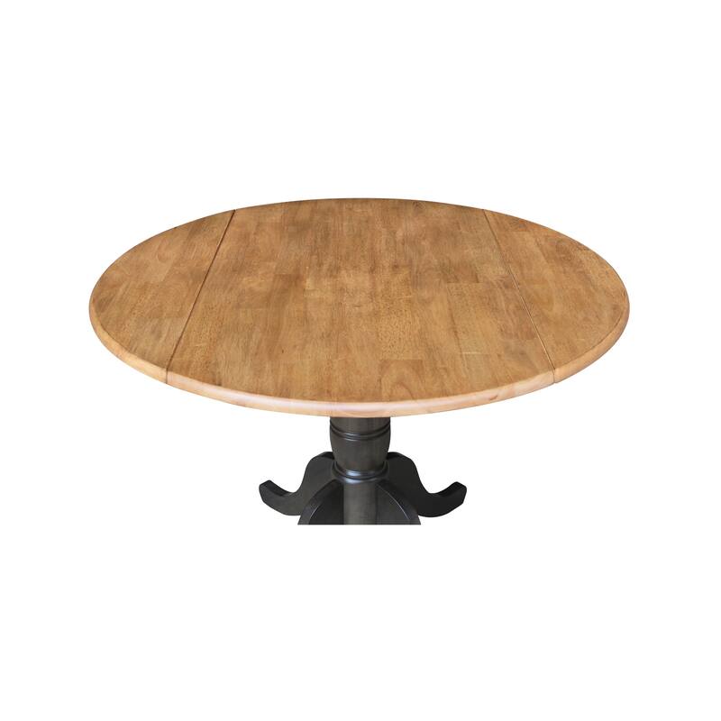 42 in. Round Dual Drop Leaf Dining Table