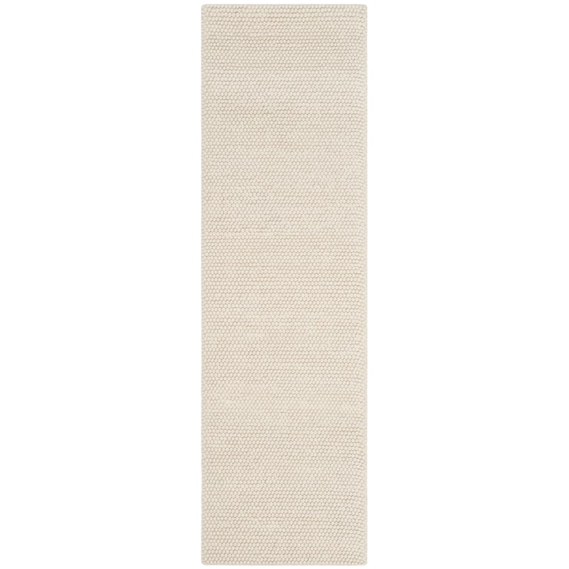 SAFAVIEH Handmade Natura Gonnie Wool Rug - 2' x 14' Runner - Ivory