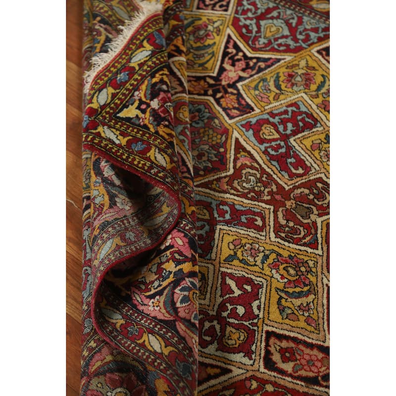 Kerman Ravar Antique Persian Rug Handmade Wool Carpet - 4'6" x 7'2"