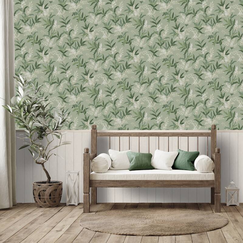 Belgravia Decor Olivia Sage Floral Wallpaper