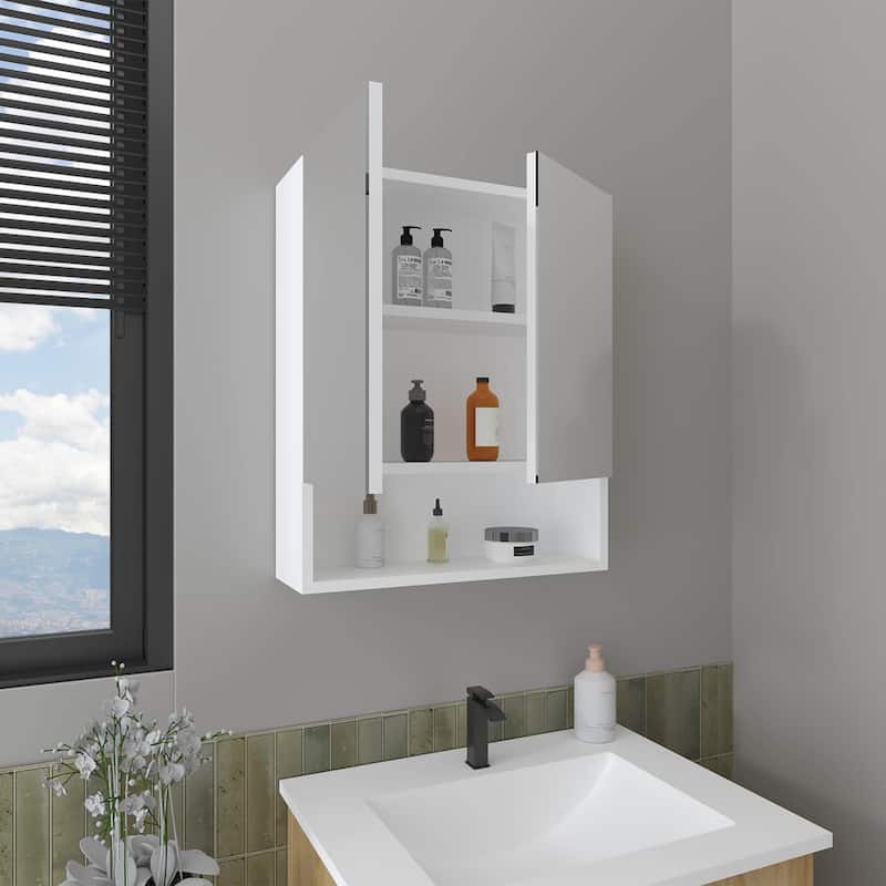 Medicine Cabinet, 2 Doors, 3 Shelves, 1 Mirror