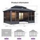 preview thumbnail 24 of 62, PURPLE LEAF Double Top Outdoor Sunroom Screen House Patio Hardtop Gazebo
