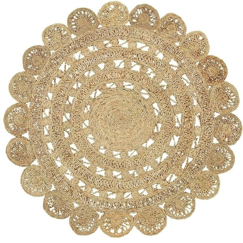 Sevita Organic Jute Braided Area Rug, Natural
