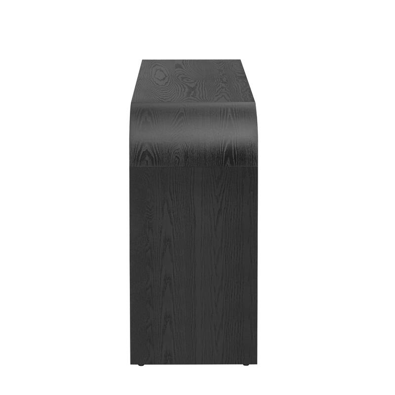 Wood Sideboard Cabinet with Curvy Edge