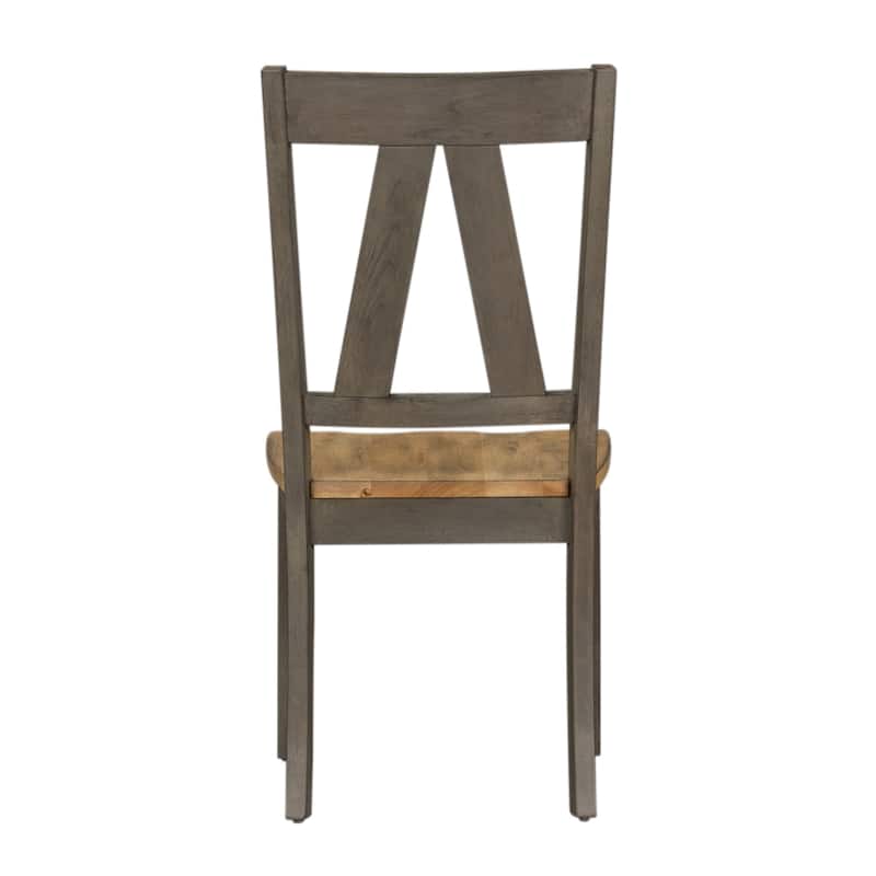 Lindsey Farm Gray and Sandstone 7 Piece Trestle Table Set