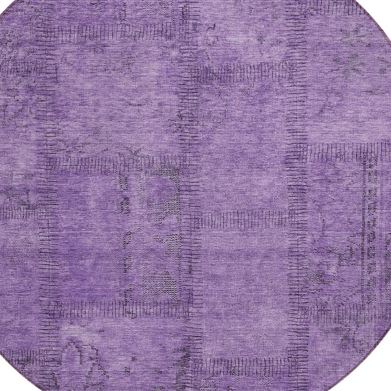 HomeRoots Patchwork Transitional Rectangle Outdoor Rug