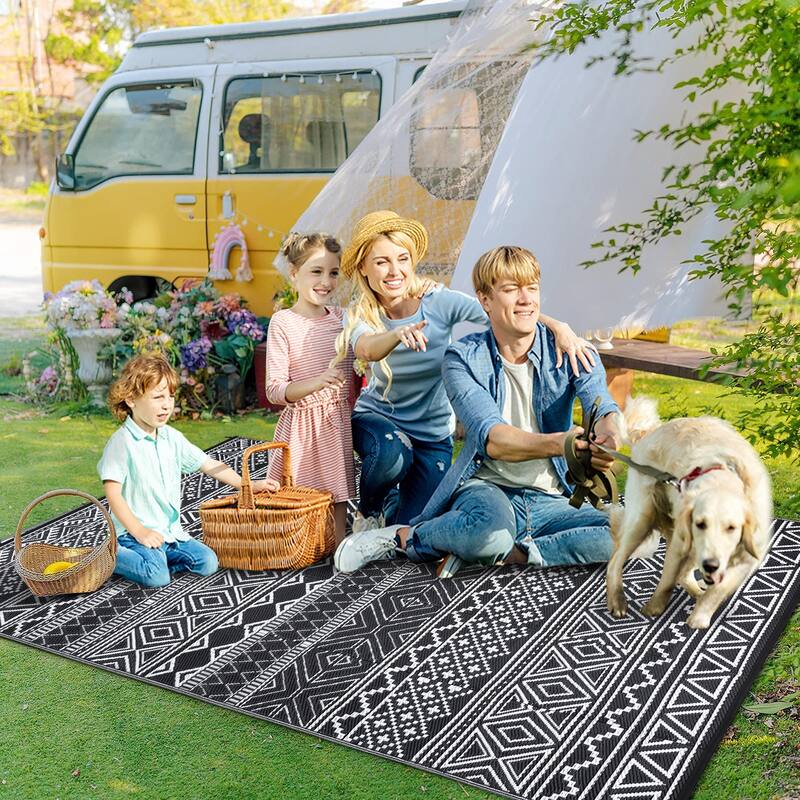 WhizMax Outdoor Rug Outside Plastic RV Rug for Patio Clearance Balcony