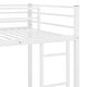 preview thumbnail 7 of 9, White Twin over Twin Size Metal Low Bunk Bed with Ladder and Fence for Kids, Boys and Girls, Bedroom