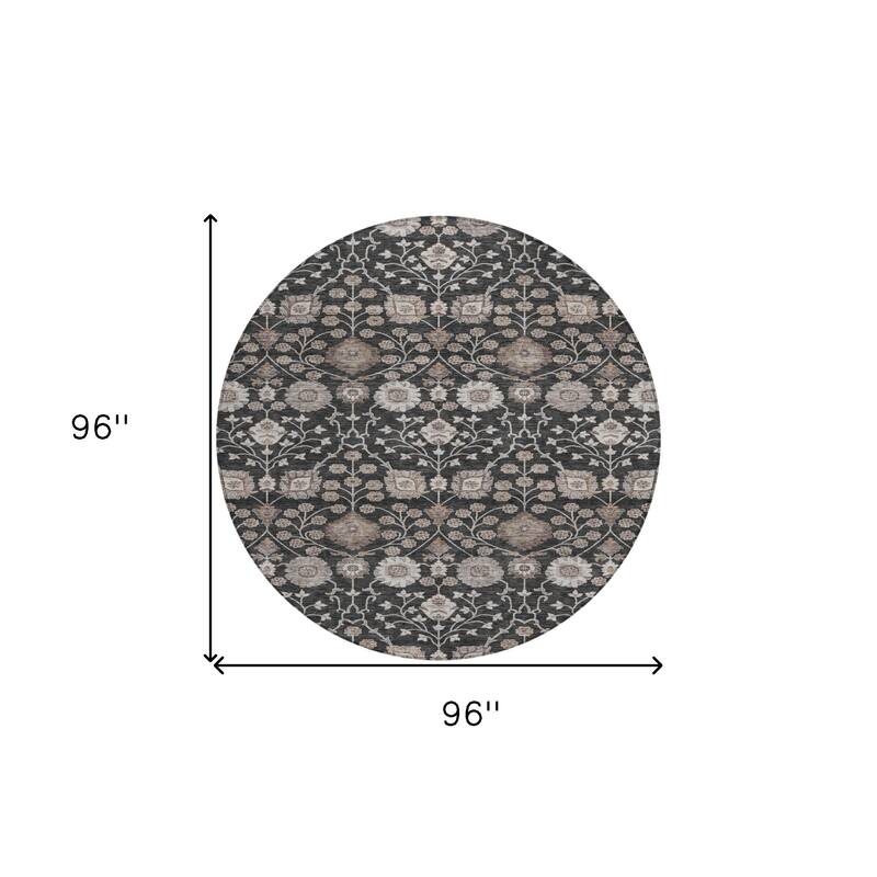 HomeRoots Floral Transitional Rectangle Outdoor Rug