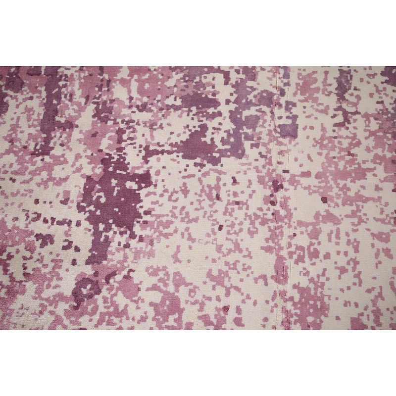 Contemporary / Abstract Indian Area Rug Handmade Wool Carpet - 5'11"x 8'11"