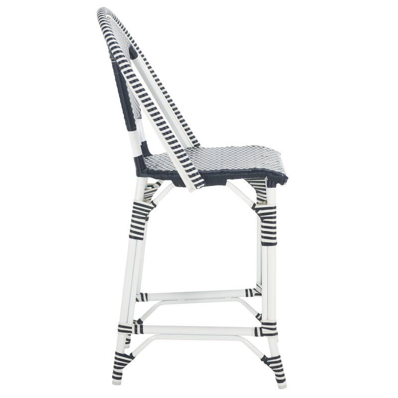 SAFAVIEH Leonica Outdoor Bistro 25-inch Seat Height Counter Stool (Fully Assembled) - 20"W x 21"D x 43"H