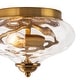 preview thumbnail 54 of 55, Modern Farmhouse 2-light Water Pattern Hammered Glass Flush Mount 9in