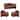 Made in USA Rancho Rustic Brown Buckskin Fabric Sofa and Two Chairs Set