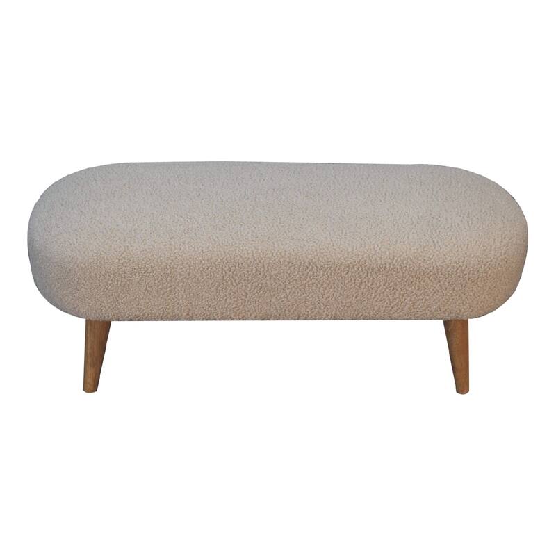 Hallway Bench Cushioned Seats, Solid Construction, Easy to assemble - Cream