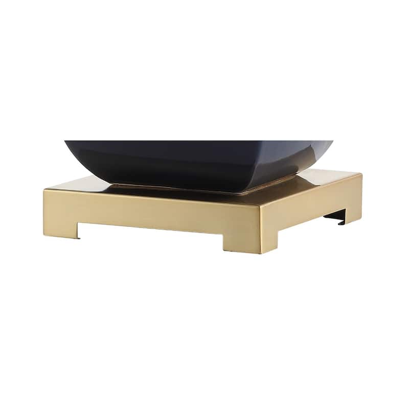 Diana 25.5" Ceramic LED Table Lamp, Navy/Gold by JONATHAN Y