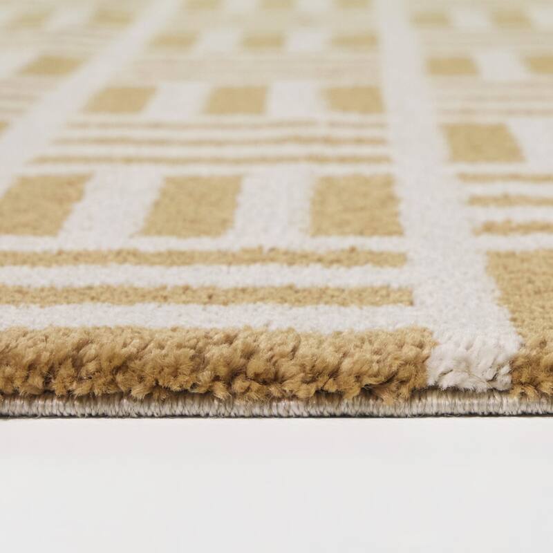 Atwood Basketweave Geometric Area Rug