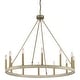 preview thumbnail 22 of 37, The Gray Barn Highclere 12-light Wagon Wheel Chandelier - 40"x40"x35.93" Driftwood/Brass Dust