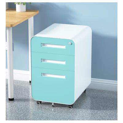 3 Drawer Mobile File Cabinet Under Desk Office,Simple Style Versatile Storage Cabinet for Legal/Letter/A4 Files