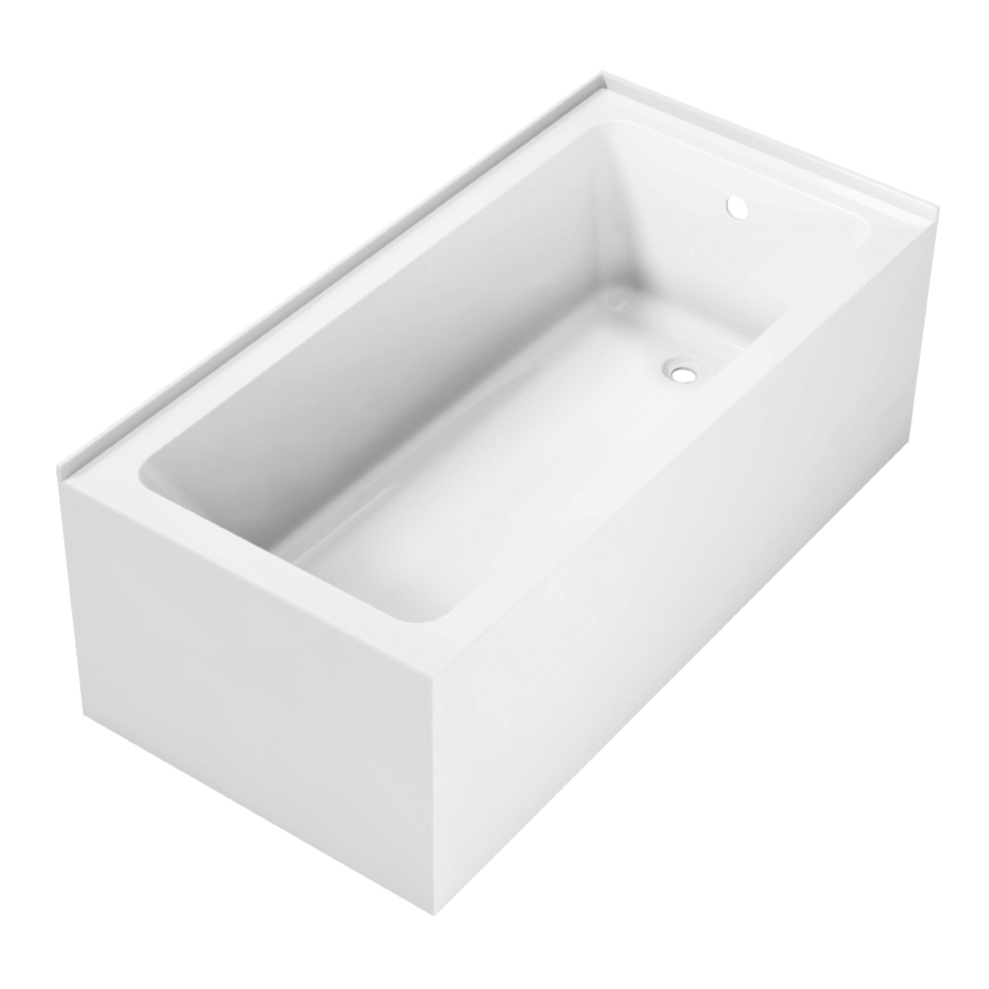 B♡ Exhibit 6632 IFS Acrylic Alcove Left-Hand Drain Bathtub in White