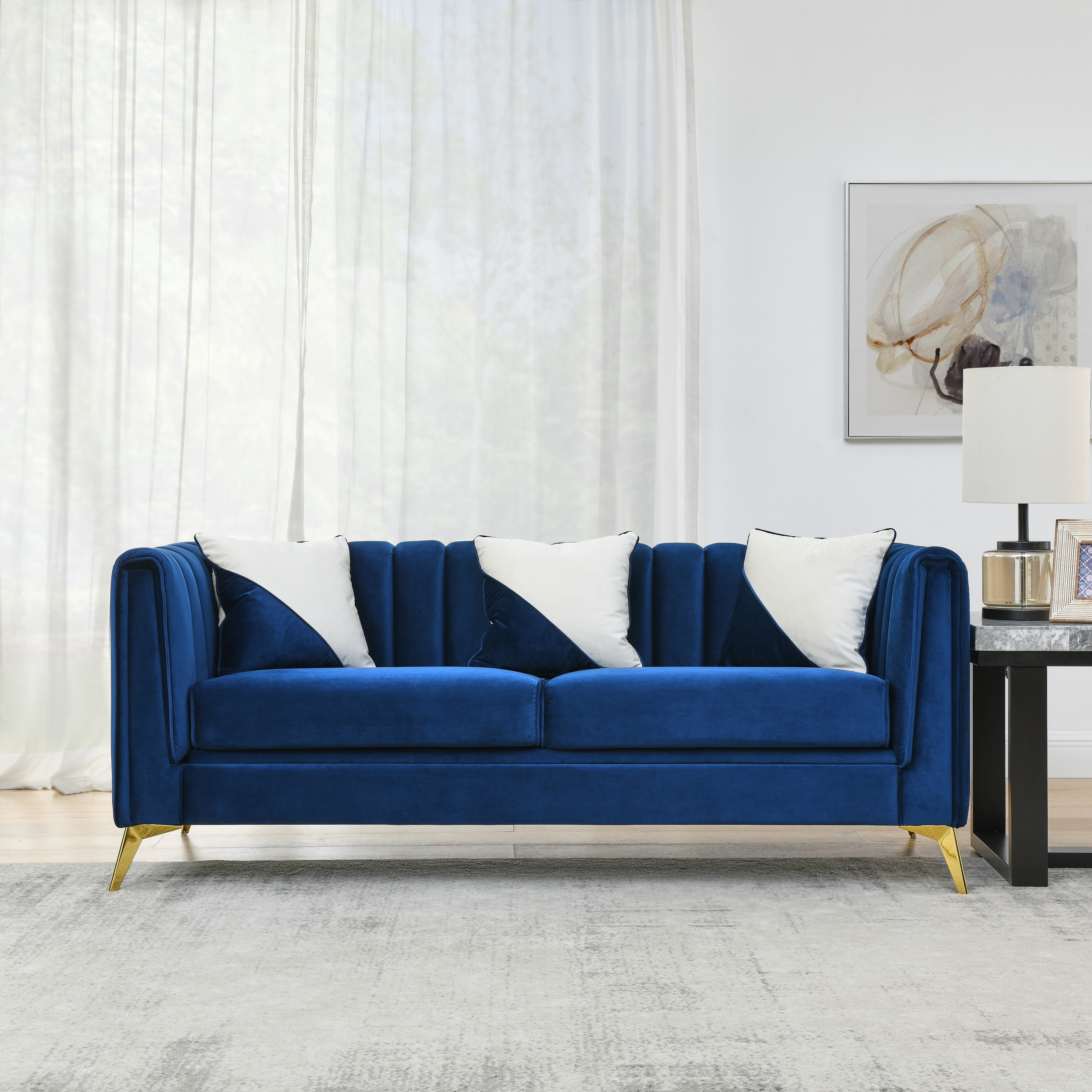 Blue couches 2025 for sale
