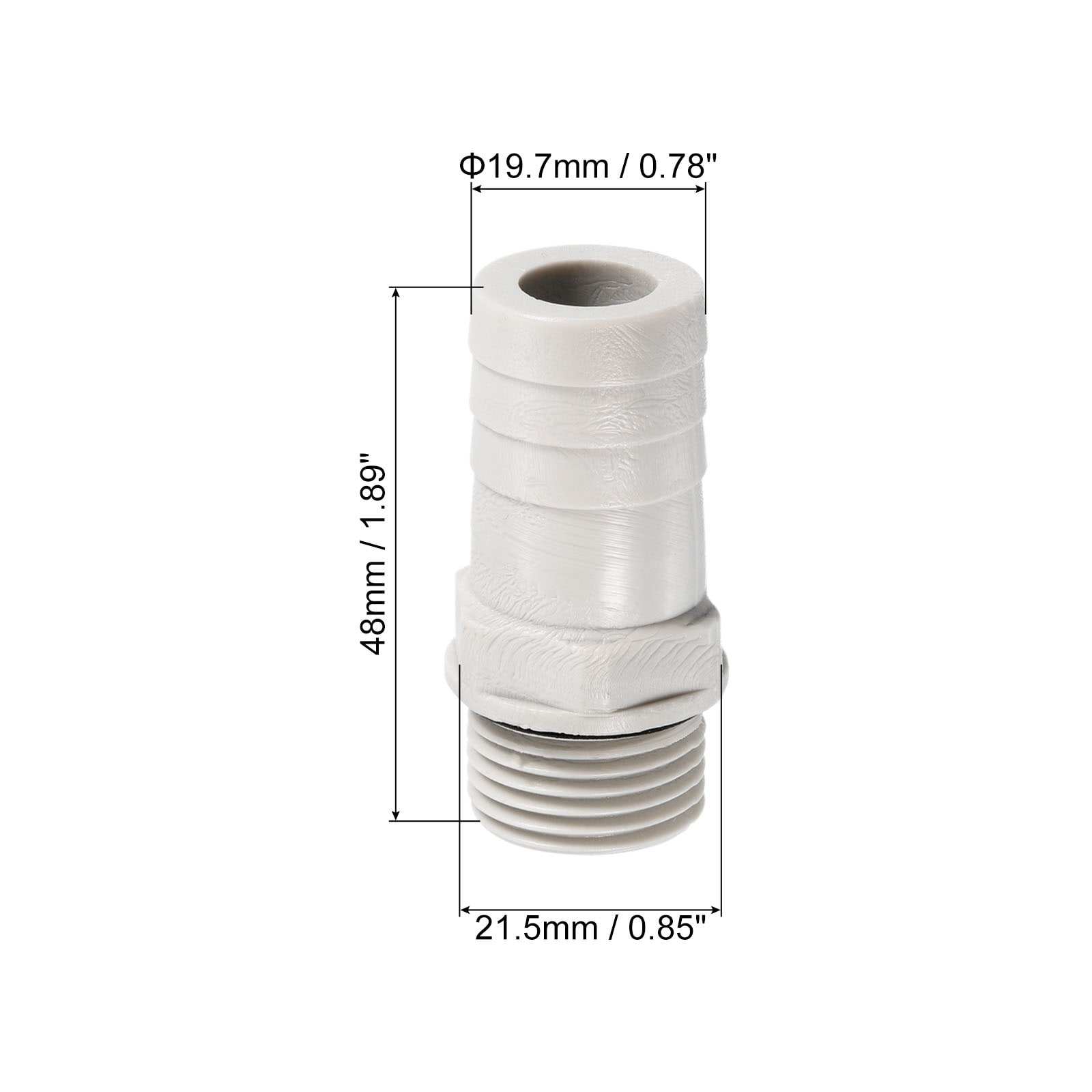 UPVC Barb Hose Fitting 20mm Barbed G3/4 Male Thread Pipe Connector Adapter