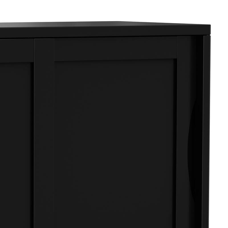WYNDENHALL Pearson SOLID HARDWOOD 30 inch Wide Mid Century Modern Low Storage Cabinet - 30"w x 14"d x 31"h