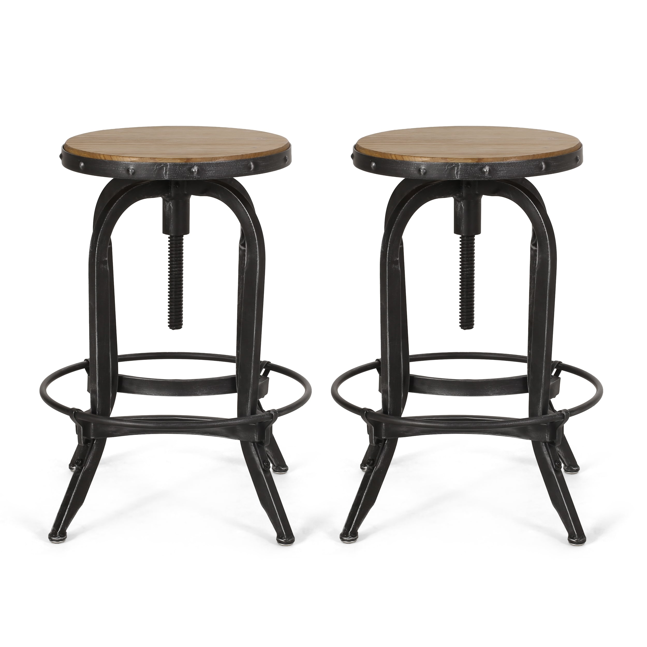 guttenberg adjustable height swivel bar stool