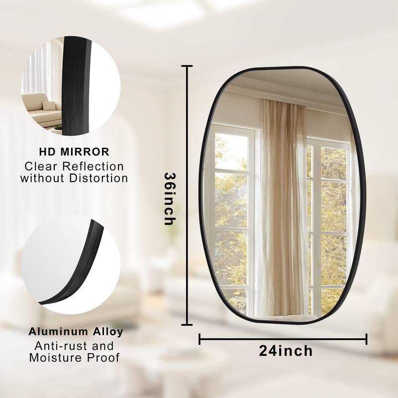 Oval Wall Mirror Bathroom Mirror for Over Sink