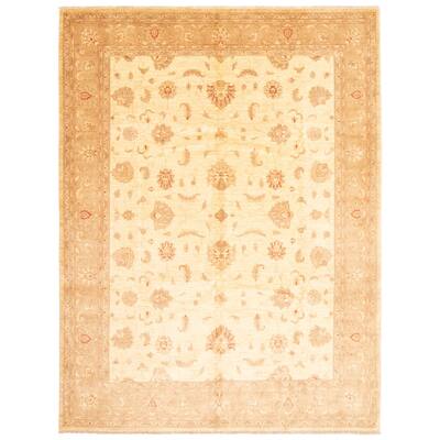 ECARPETGALLERY Hand-knotted Chobi Finest Cream Wool Rug - 9'0 x 12'1