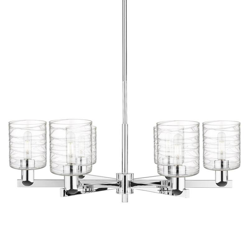Innovations Lighting 716-6CR-11-35 Cobbleskill Chandelier Cobbleskill - Polished Chrome / Deco Swirl