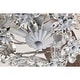 preview thumbnail 10 of 21, Warehouse of Tiffany Praer Washed White 5-blade Lighted Ceiling Fan with Crystal Daisy Bouquet Shade
