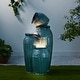 preview thumbnail 5 of 23, Glitzhome 27-Inch 4 Tier Embossed Pattern LED Ceramic Pots Fountain