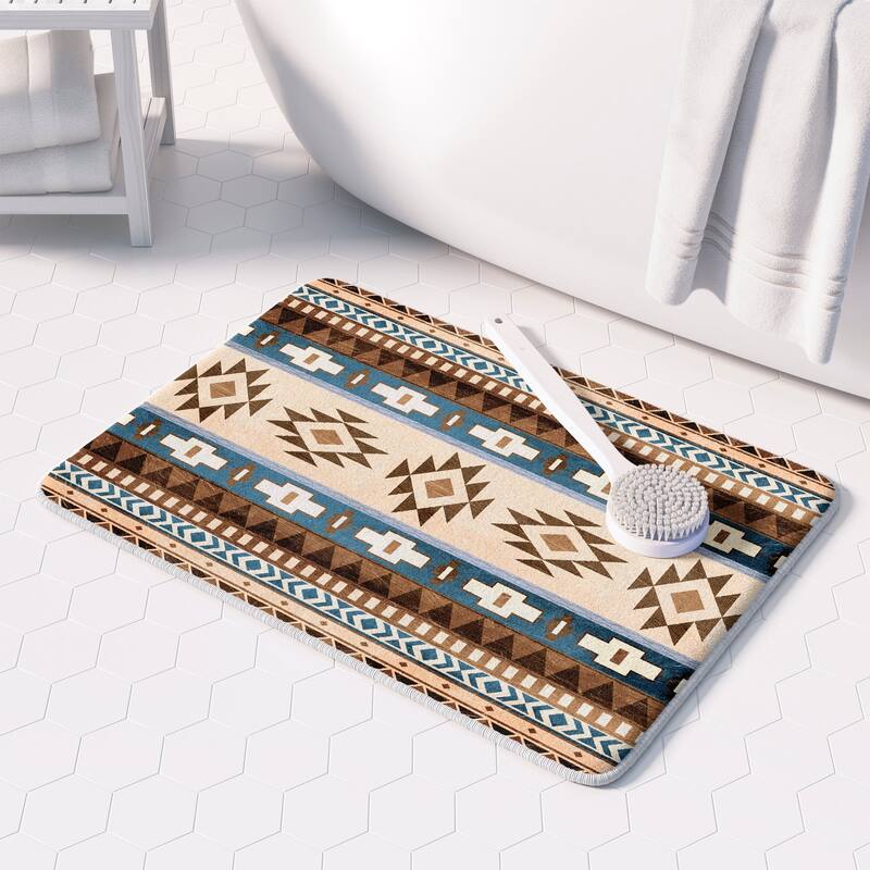 Laural Home Sedona Canyon Brown Memory Foam Rug