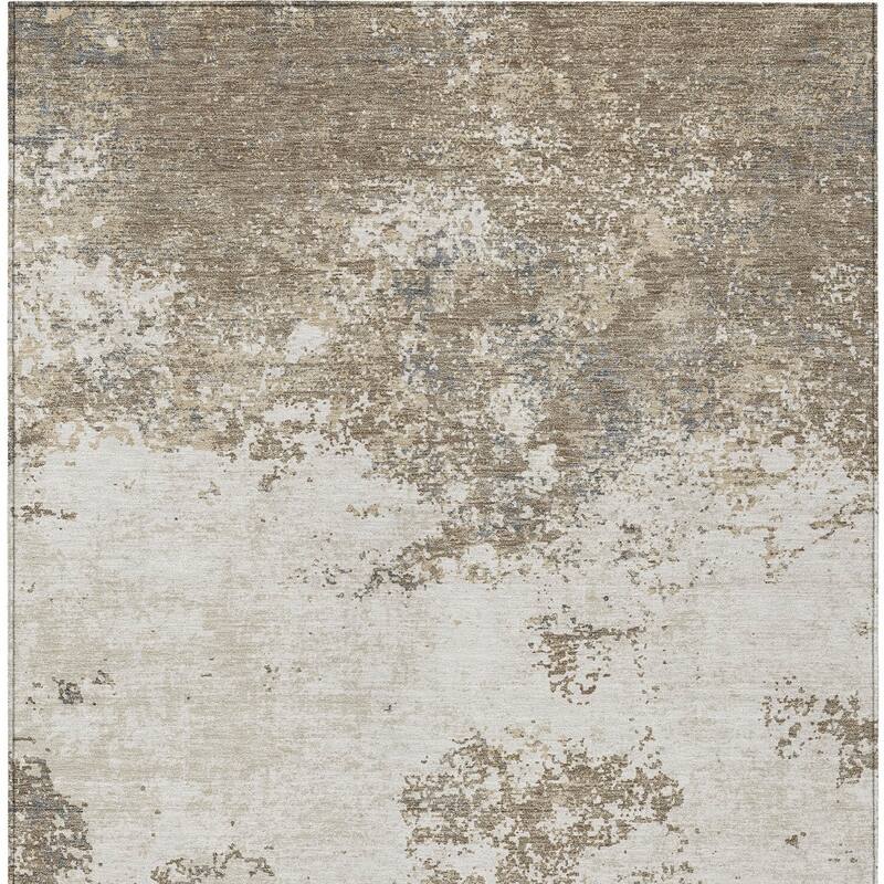 HomeRoots Abstract Transitional Rectangle Outdoor Rug