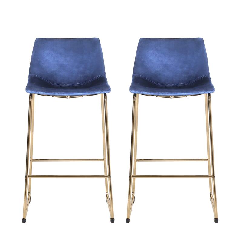 Cedric Faux Leather Barstools (Set of 2) by Christopher Knight Home