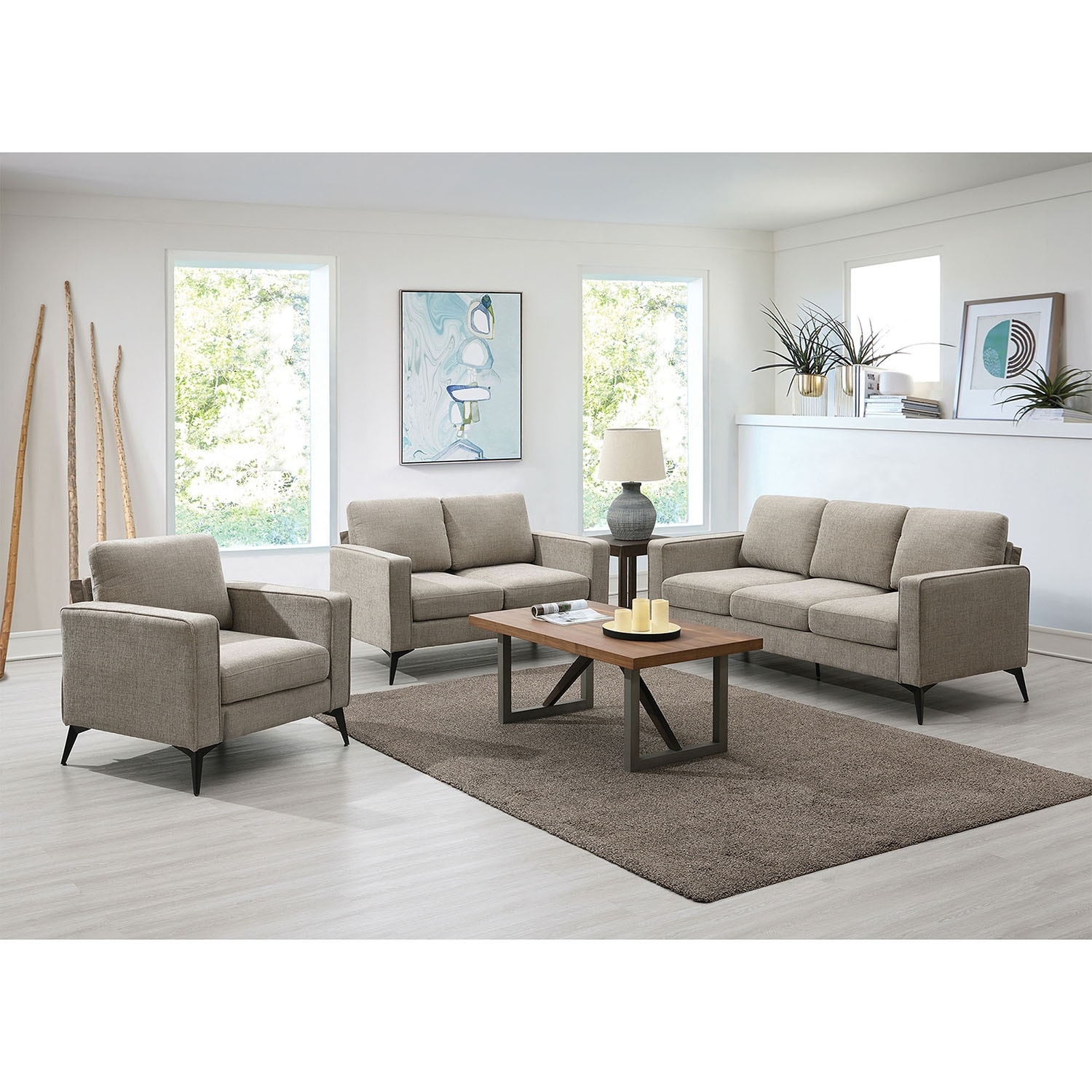 3 outlet piece settee