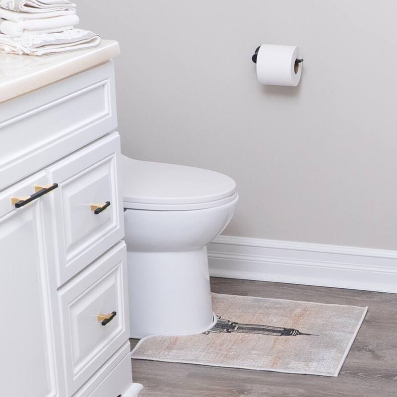 Toilet Mat - Machine Washable & Absorbent Bath Rugs for Bathroom Floor - Plush, Non Slip Bath Rug - New York