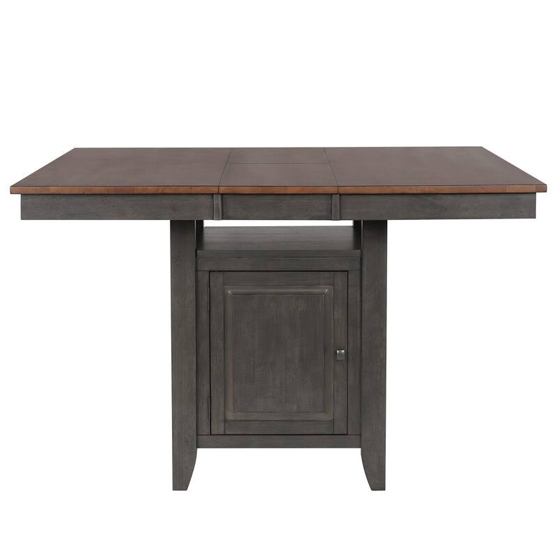 Counter Height Dining Set 5pc Extendable Table & 6 Barstools - Kitchen Pub Bistro Table