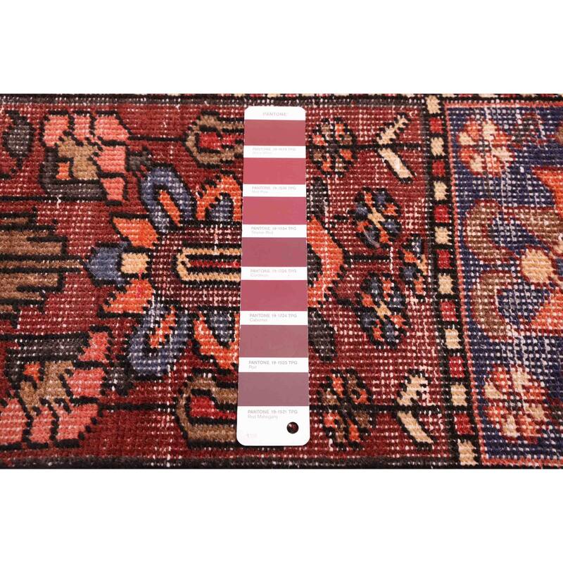 ECARPETGALLERY Hand-knotted Kayseri Vintage Dark Red Wool Rug - 6'6 x 9'9