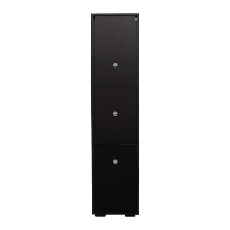 Storage Cabinets with Aluminum Strip Lamp & with Glass Shelves