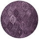 preview thumbnail 29 of 32, SAFAVIEH Handmade Ikat Madyson Wool Rug 6' Round - Purple - Round