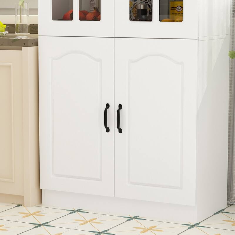 Modular White Contemporary Office Storage Display Cabinet w/UV Finish