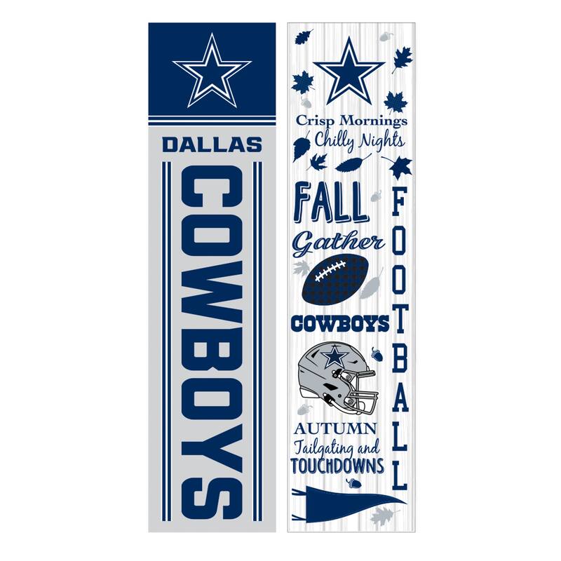 47" Double Sided Seasonal Porch Leaner, Dallas Cowboys - 47" x 11.25"