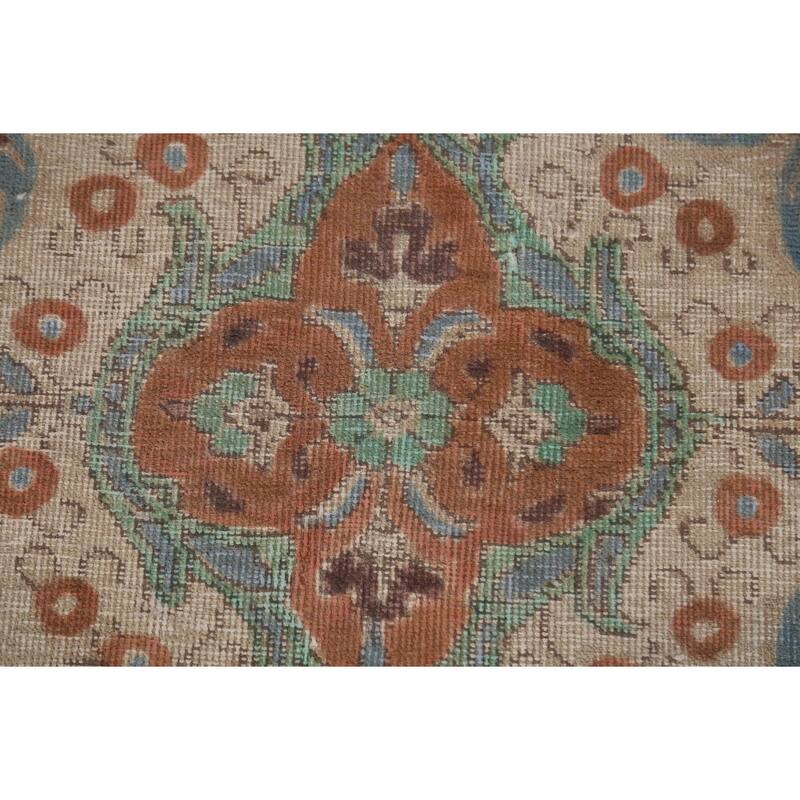 Gray Tabriz Persian Vintage Area Rug Hand-Knotted Wool Carpet - 9'10"x 12'0"