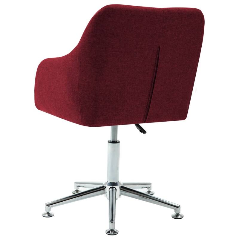 vidaXL Dining Chair 360 Degrees Swivel Accent Desk Chair with Arms Fabric - 21.7" x 20.9" x (30.7"-36.2")